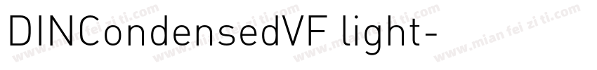 DINCondensedVF light字体转换